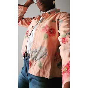 Chico's Peach Denim Jacket